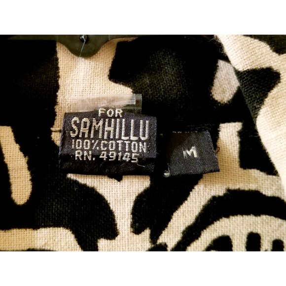 Vintage Cotton Jacket Plus 2x 18 20 Black Tan Tribal Ethnic India 1990s - Picture 2 of 10